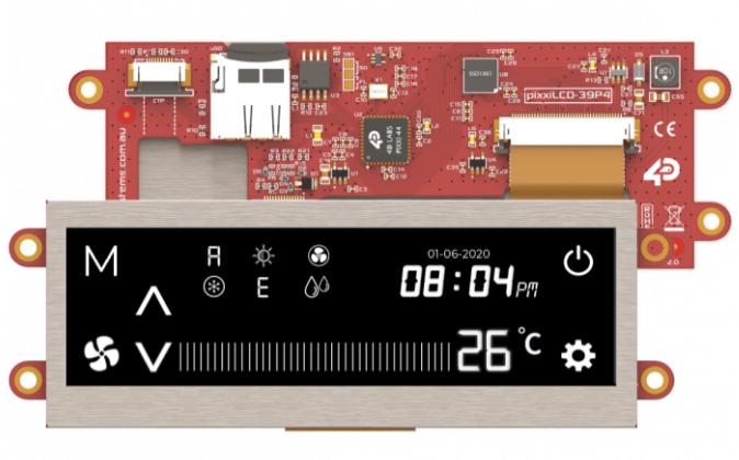 4D Systems-PIXXILCD-39P4 Controladores de pantalla táctil 3-Wire/4-Wire 4-Pin Foam