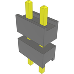 Conn Board Stacker HDR 2 POS 2.54mm Solder ST Top Entry Thru-Hole Bulk