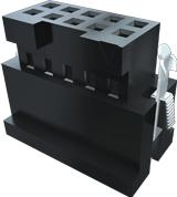 Samtec-ISD2-25-D Einzeladersteckverbinder, Gehäuse Conn Housing RCP 50 POS 2mm Crimp ST Cable Mount Black TIGER EYE™ Tube