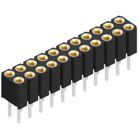 Fischer Elektronik-BLY 2/22/ Steckverbinderleisten und Leiterplattenbuchsen Conn Socket Strip SKT 22 POS 2mm Solder ST Thru-Hole