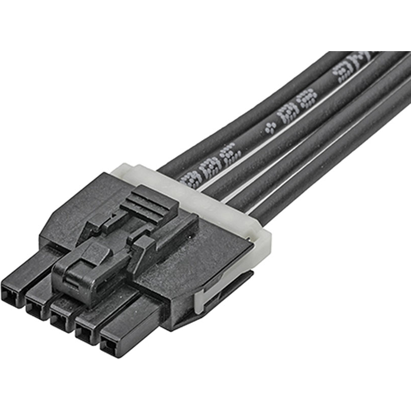 Molex-1451300510 Cable Assembly AC Power Cable Assembly AC Power 1m Nano-Fit to Nano-Fit 5 to 5 POS F-F Crimp-Crimp 20AWG
