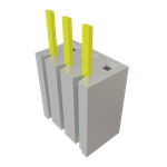Conn Bottom Mount Socket Strip SKT 3 POS 2.54mm Solder ST Bottom Entry Thru-Hole Bulk