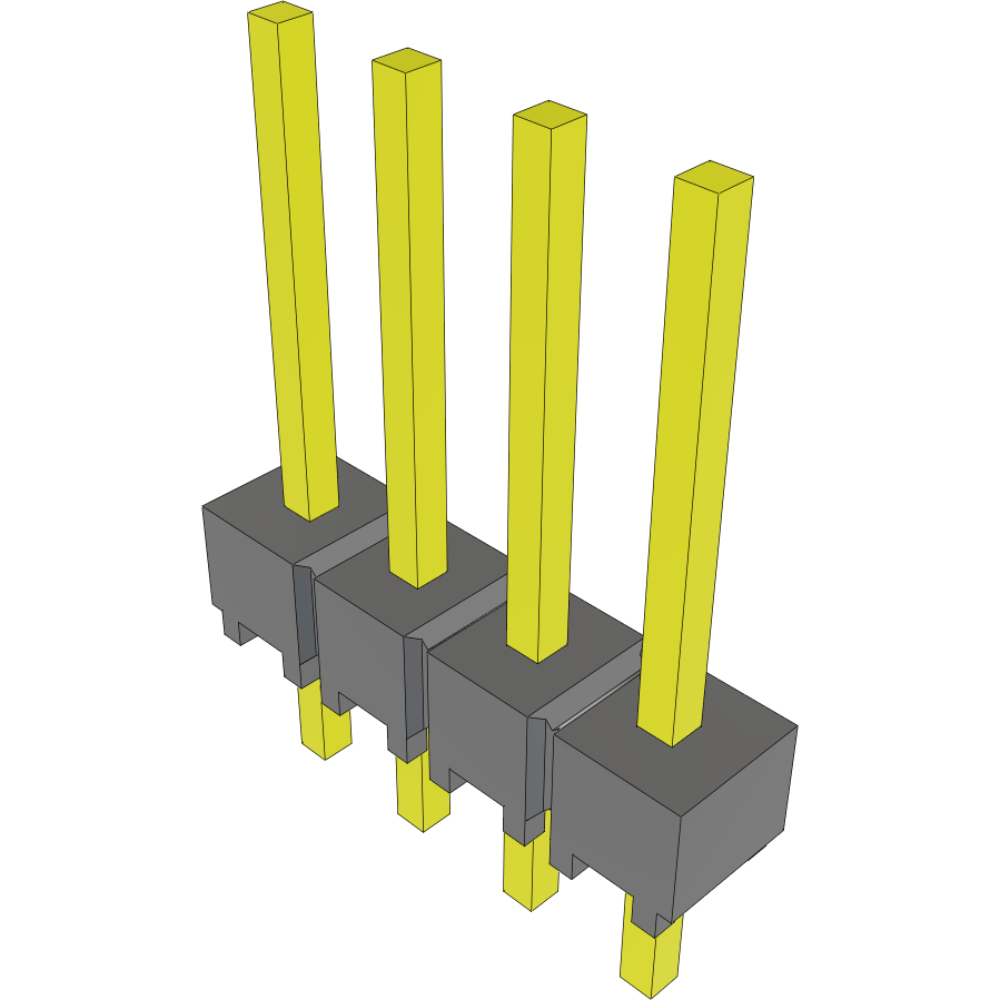 Samtec-MTSW-104-08-L-S-325 Steckverbinderleisten und Leiterplattenbuchsen Conn Unshrouded Header HDR 4 POS 2.54mm Solder ST Top Entry Thru-Hole Bulk