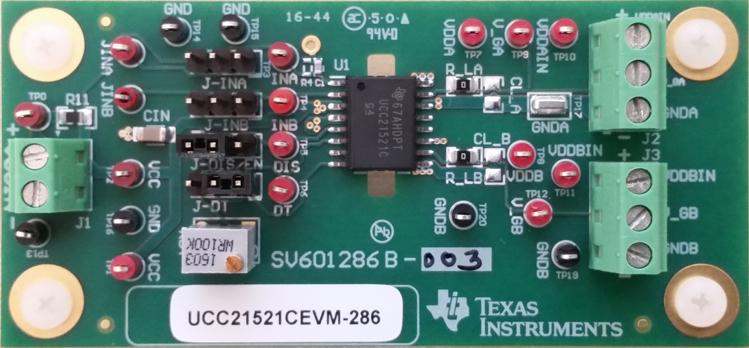 Texas Instruments-UCC21521CEVM-286 电源管理开发电路板和套件 UCC21521C Gate and Power Driver Evaluation Board