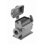 Surface Mount Housing 90° 10B Shell Size Powder Die Cast Aluminum Single Lock Han®