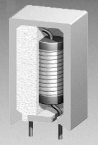 Bourns-UV2-100RF1 Widerstand, fest, Einzeldurchsteckloch Ceramic Wirewound Resistors