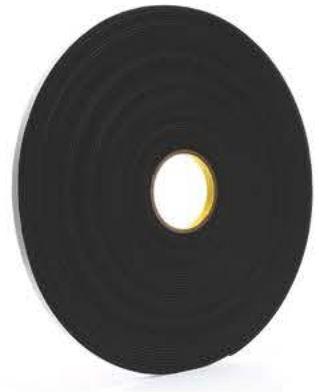 3M-4508-1/2"X36YD Bänder und Klebebänder Tapes Adhesive Tape Acrylic 100psi Black Foam 32.91m