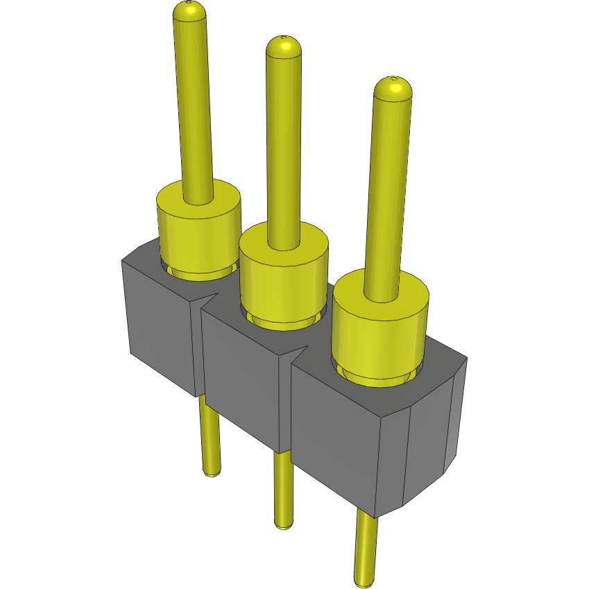 Samtec-TS-103-T-A Connector Headers and PCB Receptacles Conn Unshrouded Header HDR 3 POS 2.54mm Solder ST Top Entry Thru-Hole Bulk