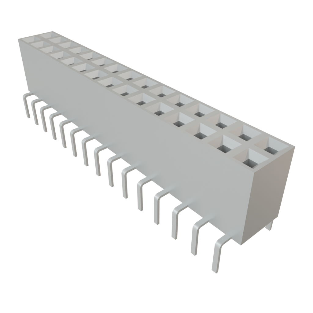 Samtec-BCS-115-L-D-PE Connector Headers and PCB Receptacles Conn Socket Strip SKT 30 POS 2.54mm Solder ST Top Entry Thru-Hole TIGER CLAW™ Tube