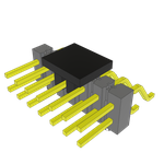 Conn Unshrouded Header HDR 14 POS 2.54mm Solder RA Side Entry SMD Tube