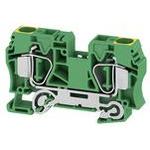 Conn Ground Terminal Block 2 POS Tension Clamp T DIN Rail