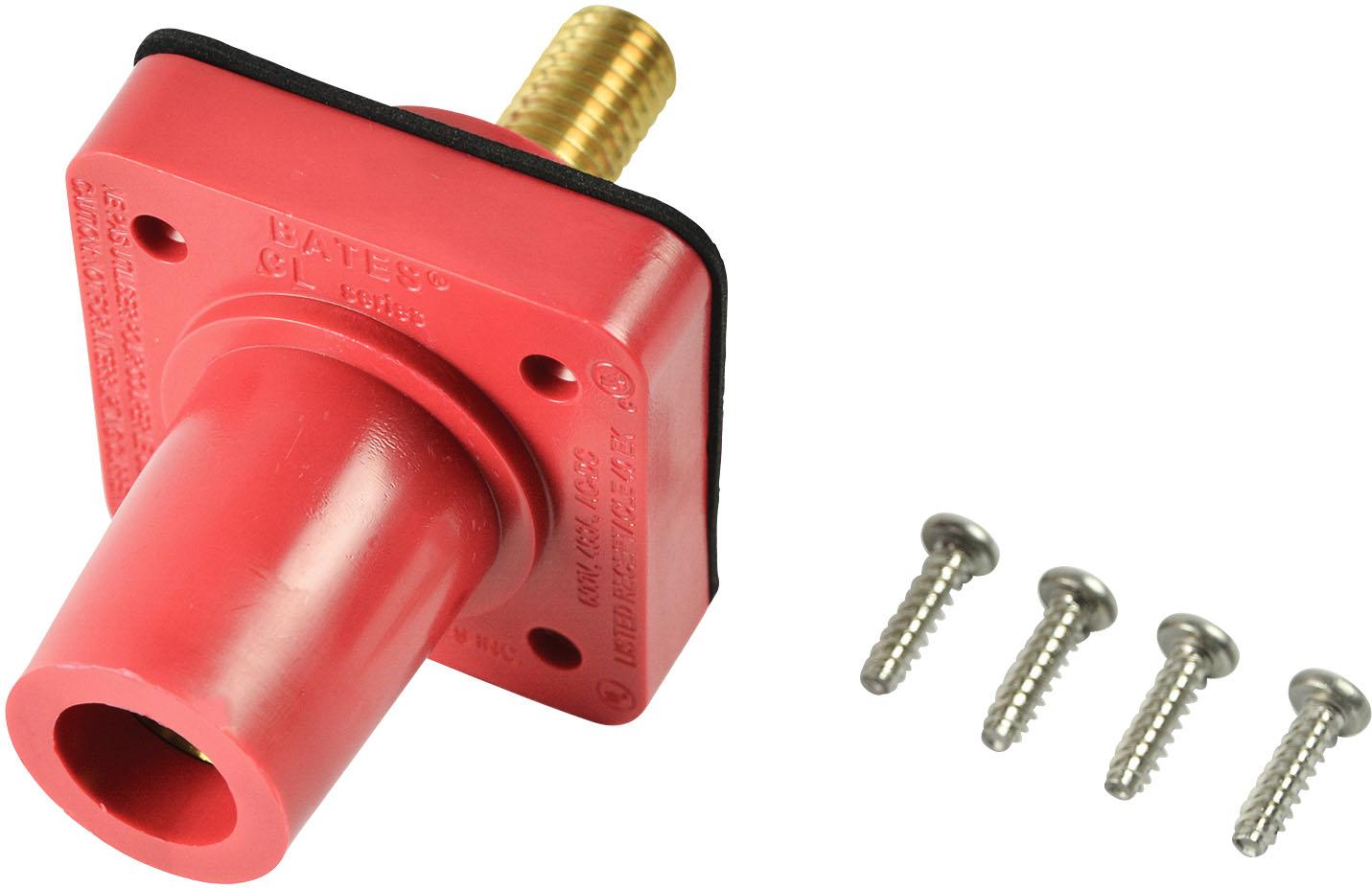 Marinco-CL40FRSB-C Steckverbinder CL Series Panel Mounts (400A / 600V) 1.125 Threaded Stud Female - Red (C )