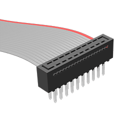 Samtec-HCMD-05-T-02.00-02-T-G Flachband Kabelbaugruppen Cable Assembly 0.05m 28AWG 2.54mm 10 to 10 POS IDC Connector to IDC Connector F-M Clamshell