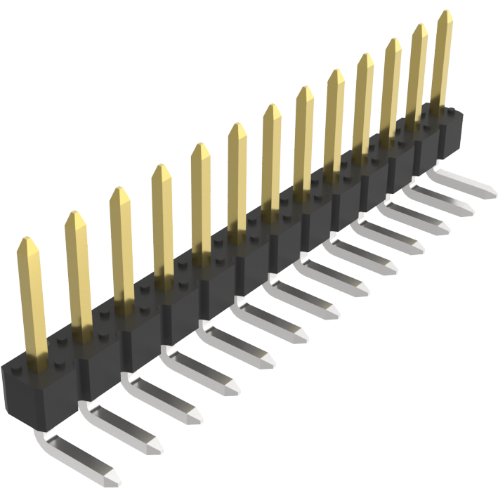 Amphenol Communications Solutions-77315-818-13LF Piastre connettori e prese PCB Conn Unshrouded Header HDR 13 POS 2.54mm Solder RA Thru-Hole Bag