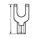 Flanged Spade Tongue Terminal 10-12AWG Copper 19.6mm Tin Krimptite™ Bag