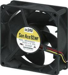 SANYO DENKI-9WF0924H201 Blowers and Fans DC Fan Axial Ball Bearing 24V 20.4V to 27.6V 86.5CFM 56dB 92 X 92 X 32mm Sensor
