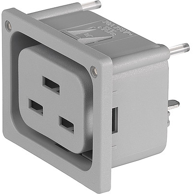 SCHURTER-3-104-614 Steckverbinder Conn Outlet RCP 3 POS 6.5mm ST Panel Mount 3 Terminal 1 Port Box