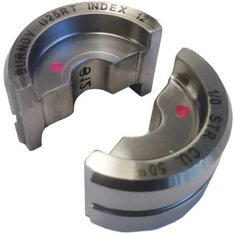 BURNDY-U25RT Tools Other Stainless Steel U Die, Pink, Index 12
