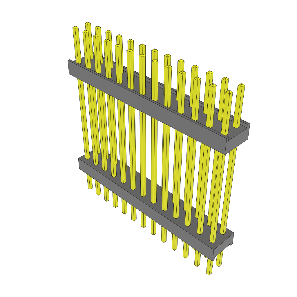 Samtec-ZW-13-15-T-D-275-255 Steckverbinderleisten und Leiterplattenbuchsen Conn Board Stacker HDR 26 POS 2.54mm Solder ST Top Entry Thru-Hole Bulk