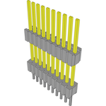 Conn Board Stacker HDR 10 POS 1.27mm Solder ST Thru-Hole Tube