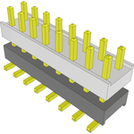 Conn Board Stacker HDR 16 POS 2.54mm Solder ST Top Entry SMD Tube