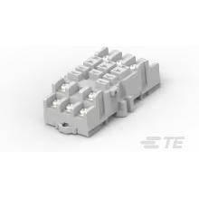 TE Connectivity-2-1419106-5 Relay Sockets Relay Sockets Glass Filled Polyester Screw Terminal 15A DIN Rail 3Pole