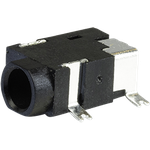 Conn DC Power Jack F 2 POS Solder RA SMD 3 Terminal 1 Port T/R