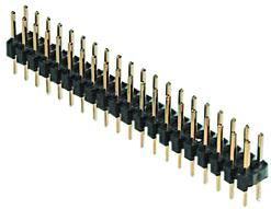 Assmann WSW components, Inc-A-SL200-DG-G10D Piastre connettori e prese PCB Pin header THR/THT dual row 2,00mm 10pin straight stamped contacts gold plated tube