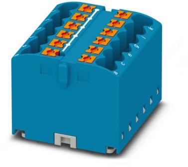 PHOENIX CONTACT-3273418 Steckverbinder, Klemmenblöcke Conn Distribution Terminal Block 12 POS Push-In Spring Adhesive/DIN Rail 24A