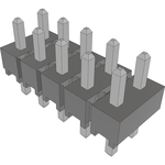 Conn Unshrouded Header HDR 10 POS 2.54mm Solder ST Top Entry Thru-Hole Bulk