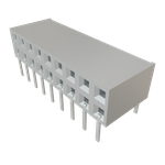 Conn Socket Strip SKT 18 POS 2.54mm Solder RA Side Entry Thru-Hole TIGER CLAW™ Tube