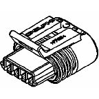 Delphi-12162191-B Einzeladersteckverbinder, Gehäuse Conn Housing RCP 4 POS Crimp ST Cable Mount Black