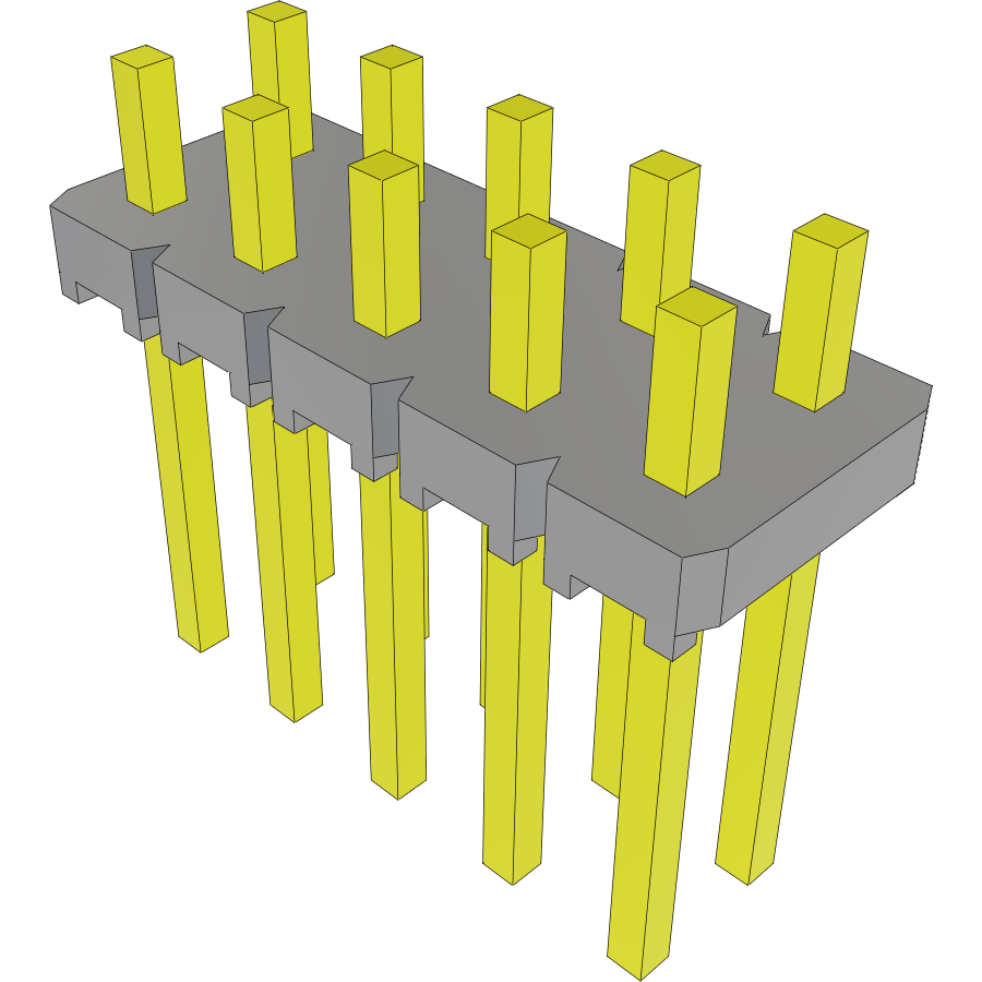 Samtec-MTLW-105-07-G-D-090 连接器插头及 PCB 插座 Conn Unshrouded Header HDR 10 POS 2.54mm Solder ST Top Entry Thru-Hole Bulk