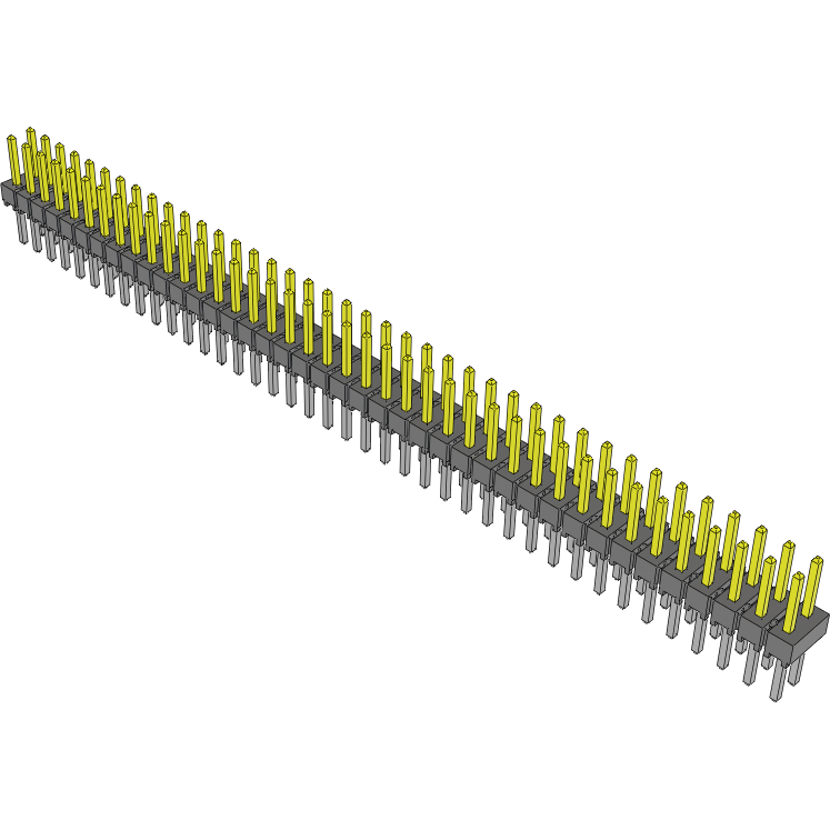Samtec-HTSW-140-08-S-D Connector Headers and PCB Receptacles Conn Unshrouded Header HDR 80 POS 2.54mm Solder ST Top Entry Thru-Hole Bulk