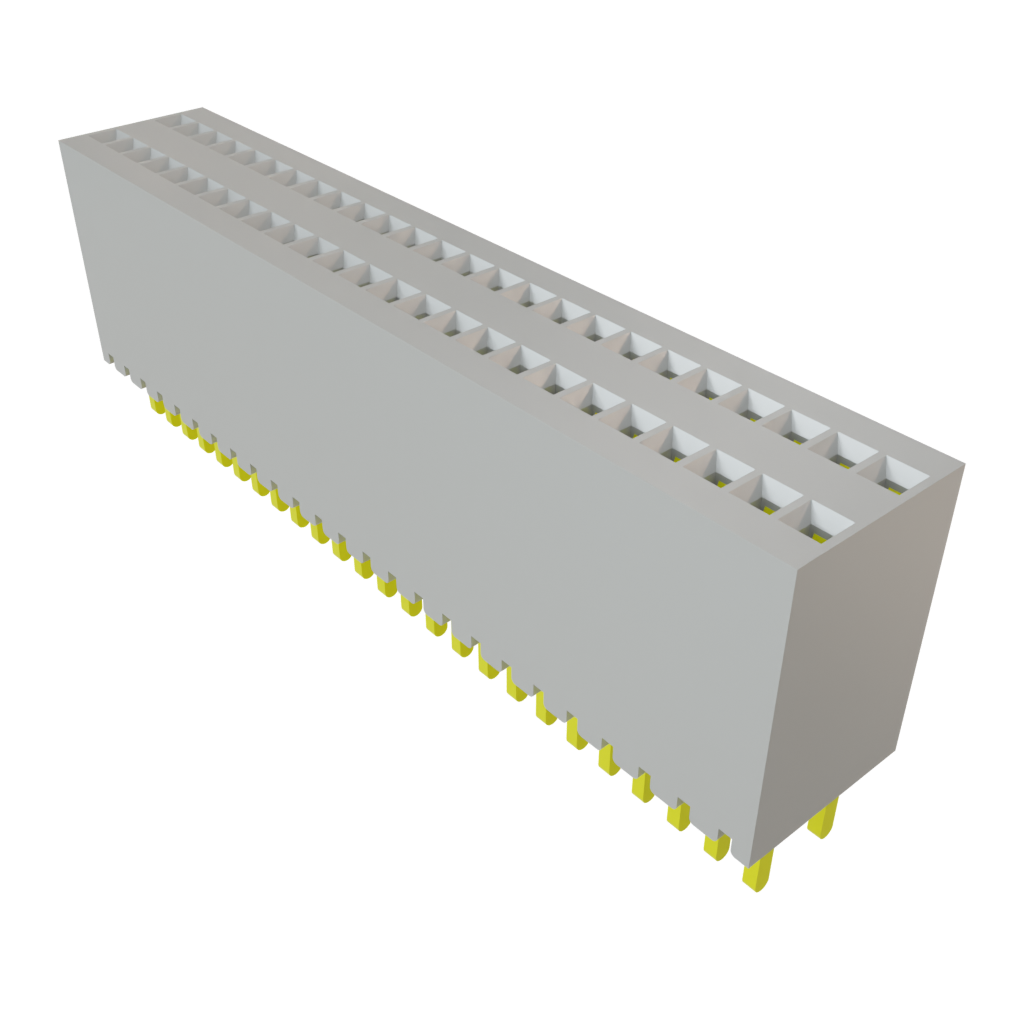 Samtec-SMS-125-01-L-D Cabezales del conector y receptáculos PCB Conn Micro Socket Strip SKT 50 POS 1.27mm Solder ST Thru-Hole Tube
