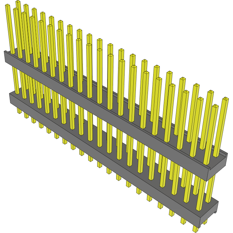 Samtec-DW-20-12-G-D-512 Steckverbinderleisten und Leiterplattenbuchsen Conn Board Stacker HDR 40 POS 2.54mm Solder ST Top Entry Thru-Hole Bulk