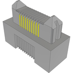 Conn High Speed Edge Rate Terminal Strip HDR 20 POS 0.5mm Solder ST Top Entry SMD T/R