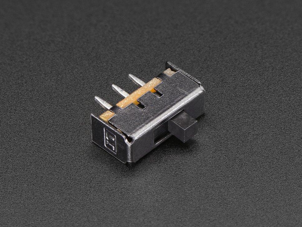 Adafruit Industries-805 Switch Slide Switch Slide ON ON SPDT Top Slide 0.2A 30VDC PC Pins Thru-Hole