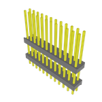 Conn Board Stacker HDR 24 POS 2.54mm Solder ST Top Entry Thru-Hole Bulk