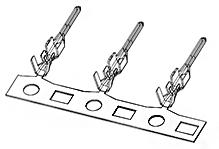 Molex-1510878401 Terminales del conductor Crimp Terminal 24-30AWG Copper Alloy M 9.7mm Gold Over Nickel Reel