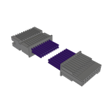 Cable Assembly Discrete Wire 0.406m 28AWG Terminal Strip to Socket Strip 20 to 20 POS F-M Crimp-Crimp TIGER EYE™ Layer