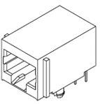 Molex-0432498924 Steckverbinder, Telefon und Telekommunikation Conn RJ-45 F 8 POS 2.54mm Solder RA Thru-Hole 8 Terminal 1 Port Cat 3 Tray