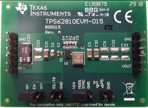 Texas Instruments-TPS62810EVM-015 Placas y kits de desarrollo de administración de potencia TPS62810-Q1/TPS62811-Q1/TPS62812-Q1/TPS62813-Q1 DC to DC Converter and Switching Regulator Chip 1.8V Output Evaluation Board