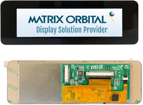 Matrix Orbital-EVE2-38G-BLH-TPC TFT-Module 3.8in TFT 480x116Pixels QSPI/SPI 1000cd/m2 LED Backlight -20°C to 70°C