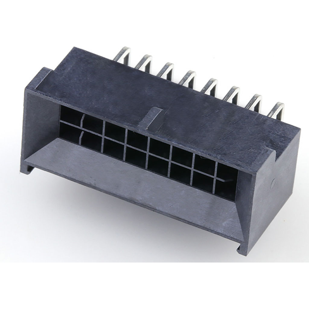 Molex-2196371410 Steckverbinderleisten und Leiterplattenbuchsen Conn Wire to Board HDR 10Power POS 2.5mm Solder RA Side Entry Thru-Hole Tray