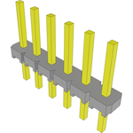 Conn Unshrouded Header HDR 6 POS 2.54mm Solder ST Top Entry Thru-Hole Bulk