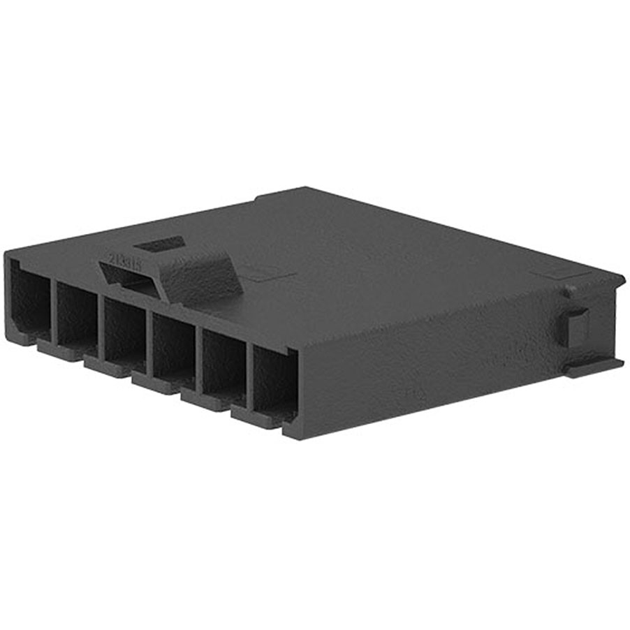 Molex-2138150106 Connector Discrete Wire Housing Conn Housing PL 6 POS 5.7mm Crimp ST Cable Mount Black Bag