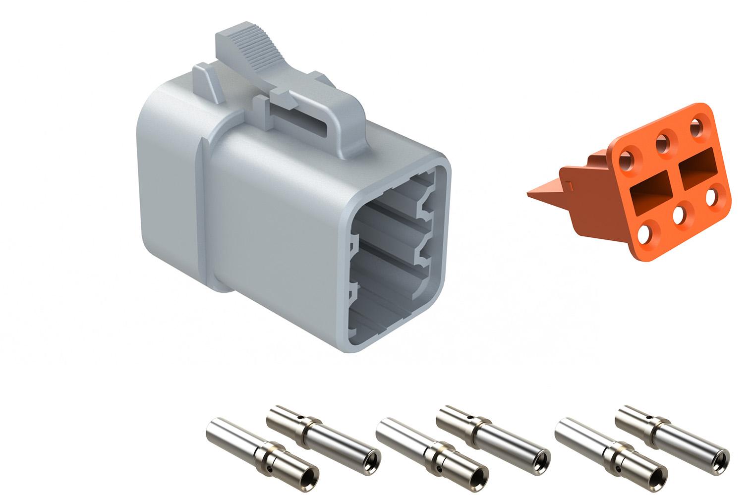 Amphenol-ATP06-6S-KIT01 Connettore rettangolare Conn Rectangular SKT 6 POS ST Cable Mount