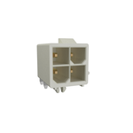 Minitek® Pwr 4.2 Connector System, Wire to Board, Minitek Pwr4.2 header, Double row, Right Angle, Through hole, 4 positions, Non Glow Wire Compatbile