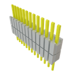 Conn Board Stacker HDR 13 POS 1.27mm Solder ST Thru-Hole Tube